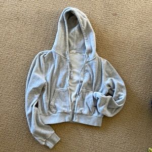 Brandy Melville crop zip up hoodie